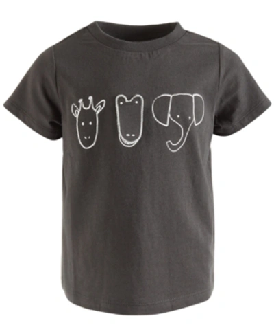First Impressions Kids' Toddler Boys Critters Cotton T-shirt, Created For Macy's In Pirate Black