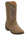 Kensie Girl Little Girls Cowboys Boots In Taupe
