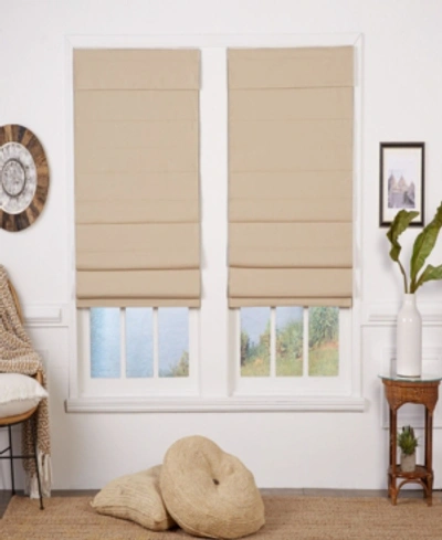 The Cordless Collection Insulating Cordless Roman Shade, 30x72 In Khaki