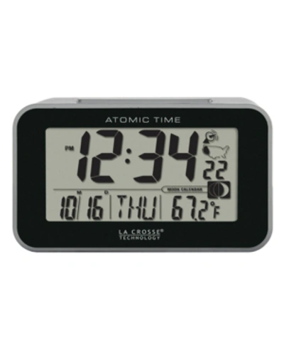 La Crosse Technology Atomic Digital Alarm Clock With Temperature In Silver