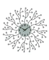 Three Star Abstract Branch Wall Clock In Silver