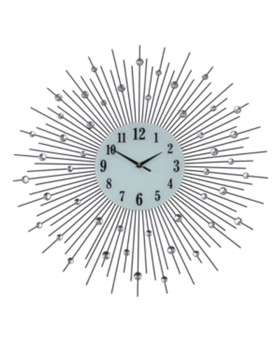 Three Star Spokes Wall Clock In Black