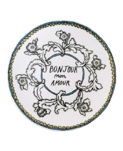 Twig New York Bonjour Mon Amour 8" Salad Plate In Multi