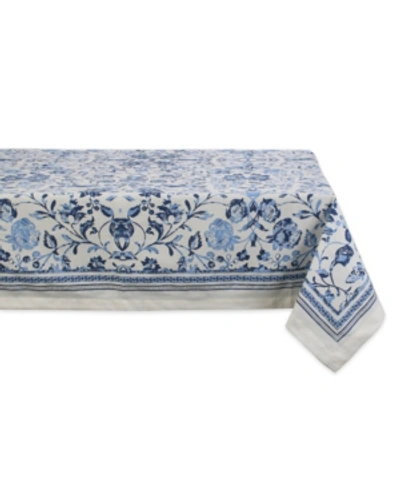Design Imports Madeira Print Tablecloth 60" X 84" In Multicolor
