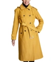 LONDON FOG PETITE BELTED HOODED TRENCH COAT