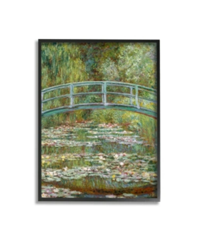 Stupell Industries Bridge Over Lilies Monet Classic Painting Framed Giclee Texturized Art, 16" X 20" In Multi-color