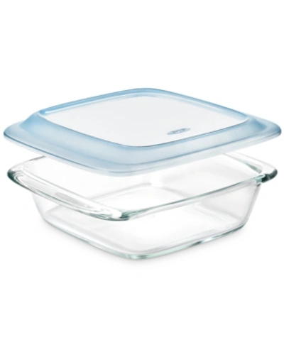 Oxo Glass 2-qt Baking Dish & Lid In Blue