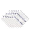 Design Imports Zig Dobby Stripe Napkin, Set Of 6 In Blue