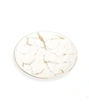 Classic Touch 10" Dinner Plates With Design, Set Of 4 In White