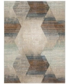 Karastan Epiphany Precarious Stria Area Rug, 8' X 10' In Silver