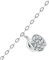 Giani Bernini Cubic Zirconia Apple Ankle Bracelet In Sterling Silver, Created For Macys In Sterling Silver