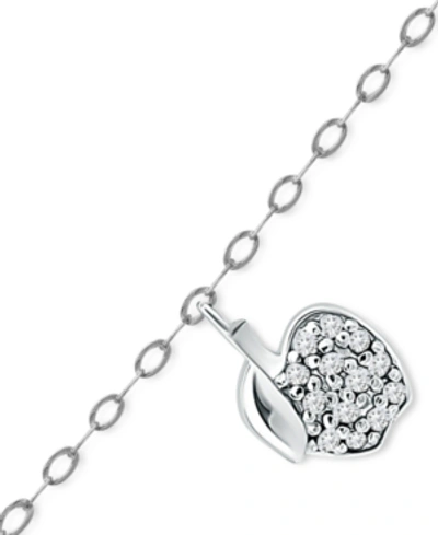Giani Bernini Cubic Zirconia Apple Ankle Bracelet In Sterling Silver, Created For Macys
