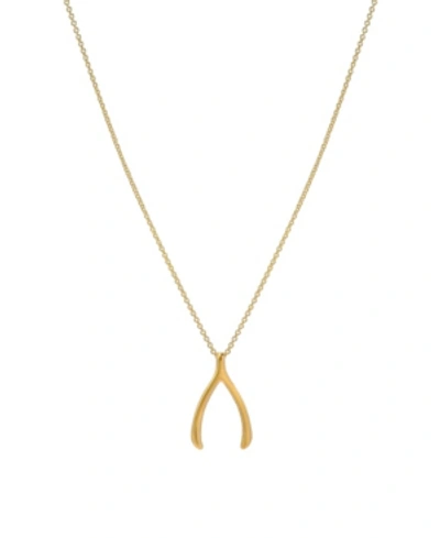 ZOE LEV WISHBONE 14K YELLOW GOLD NECKLACE