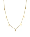 ZOE LEV DROP BEZEL DIAMOND SHAKER 14K GOLD NECKLACE