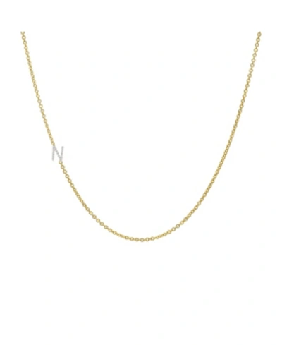 Zoe Lev 14k Yellow Gold Diamond Asymmetric Initial Necklace, 18 In N/gold
