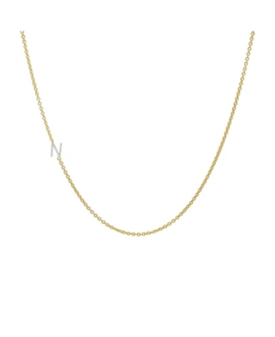 Zoe Lev 14k Yellow Gold Diamond Asymmetric Initial Necklace, 18 In Gold-n