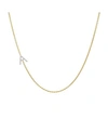 ZOE LEV DIAMOND ASYMMETRICAL INITIAL 14K YELLOW GOLD NECKLACE