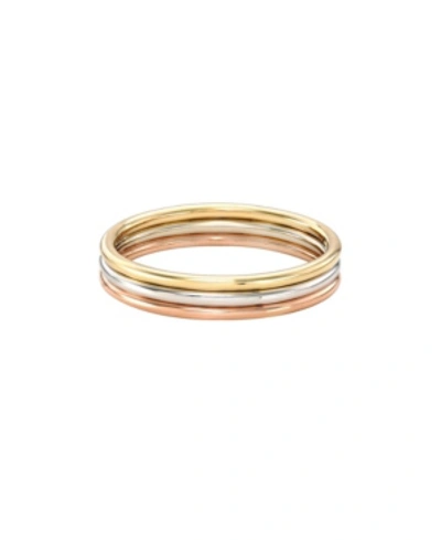 Zoe Lev 14k Gold Multi Tone Trio Band