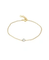 Zoe Lev 14k Yellow Gold Diamond Bezel Fine Link Bracelet In Gold