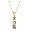 Macy's Three-stone Diamond Pendant Necklace In 14k White Gold Or 14k Yellow Gold (1/2 Ct. T.w.) In Yellow Gold