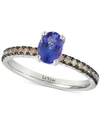 Le Vian Le Via Blueberry Tanzanite (5/8 Ct. T.w.) & Diamond (3/8 Ct. T.w.) In 14k White Gold In Blueberry Tanzanite