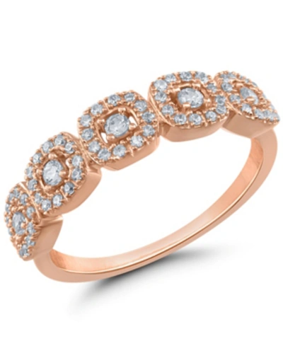 Macy's Diamond Halo Cluster Ring (1/4 Ct. T.w.) In 10k Yellow, White Or Rose Gold