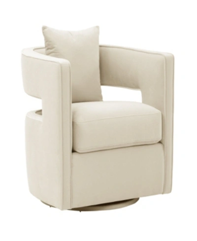 Tov Furniture Kennedy Swivel Chair In Cream