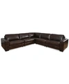 FURNITURE MADILEX 5-PC. BEYOND LEATHER SECTIONAL, CREATED FOR MACY'S