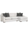 FURNITURE CLOSEOUT! DOVERLY 2-PC. FABRIC SECTIONAL WITH CHAISE, CREATED FOR MACY'S