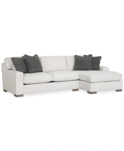Furniture Closeout! Doverly 2-pc. Fabric Sectional With Chaise, Created For Macy's In Salt