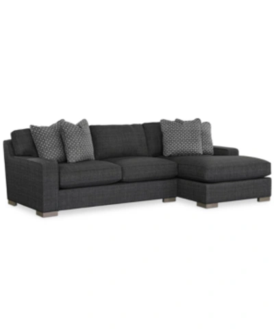 Furniture Closeout! Doverly 2-pc. Fabric Sectional With Chaise, Created For Macy's In Charcoal