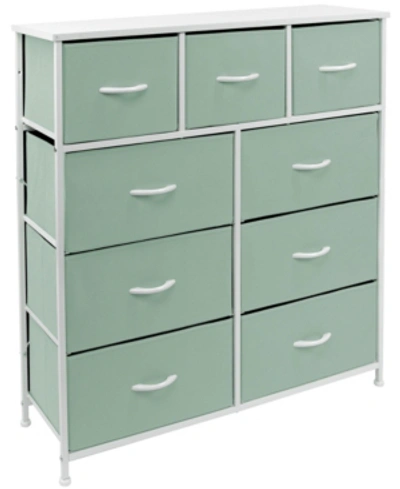 Sorbus 9-drawers Chest Dresser In Teal