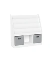 Riverridge Home Kids Bookrack With Three Cubbies In Gray