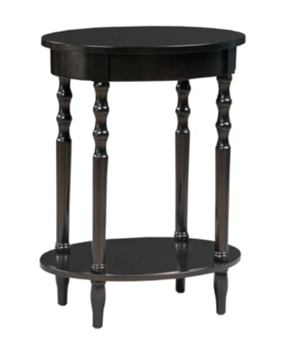 Convenience Concepts Classic Accents Brandi Oval End Table With Shelf In Black