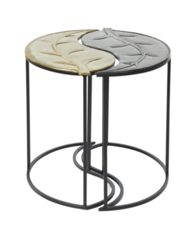 Rosemary Lane Contemporary Accent Table, Set Of 2 In Black