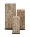 ROSEMARY LANE RUSTIC PEDESTAL TABLE, SET OF 3