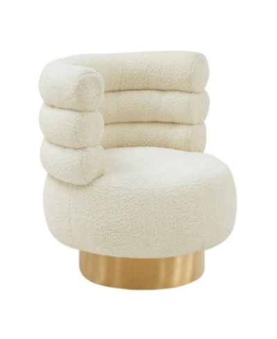 Tov Furniture Naomi Swivel Chair In Cream