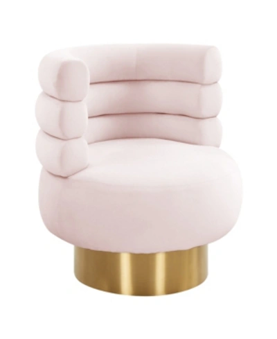 Tov Furniture Naomi Swivel Chair In Pink