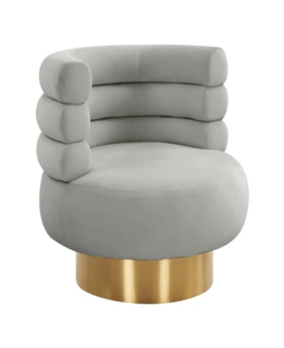 Tov Furniture Naomi Swivel Chair In Gray