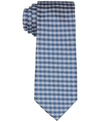 Calvin Klein Men's Subtle Circle Dot Slim Tie In Blue