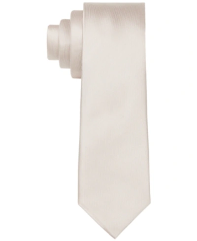 Calvin Klein Men's Unison Skinny Solid Tie In Champagne