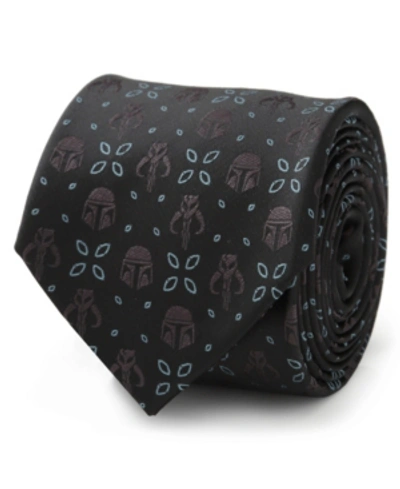 Star Wars Men's Mandalorian Motif Tie In Black