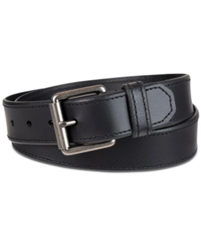 Levi's Men's Beveled-edge Leather Belt In Black