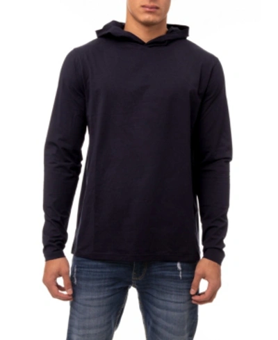 X-ray Men's Soft Stretch Long Sleeve Hoodie In Navy