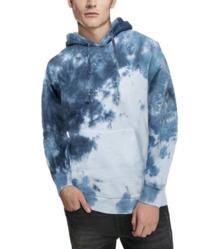 X-ray Men's Tie Dye Pullover Hoodie In White And Blue