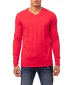 X-RAY MEN'S SOFT STRETCH V-NECK LONG SLEEVE T-SHIRT