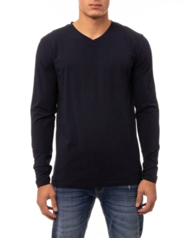 X-ray V-neck Long Sleeve T-shirt In Navy