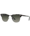 Ray Ban Clubmaster Square Grey Gradient Browline Unisex Sunglasses 0rb3916 133671 52 In Gray Havana