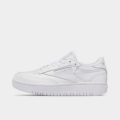 Reebok Women's Club C Double Platform Casual Shoes In White