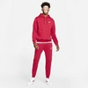 Nike Sportswear Club Fleece Cuffed Jogger Pants In Pomegranate/pomegranate/white